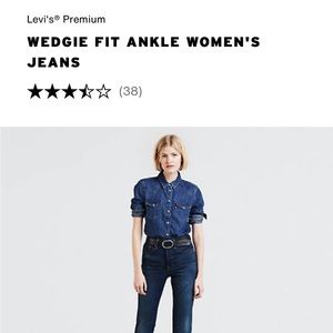 Levis Wedgie Fit Straight Length Ankle crop